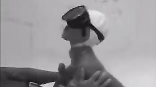 During the diving, she made an aqualangist a blowjob, showcasing incredible skills