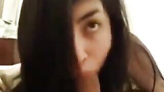 The baby learned to suck cock and she became a slut