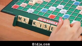 The blonde babe managed to seduce a peasant and fucked on the table