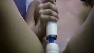 One guy caresses himself, the second leads the process from behind