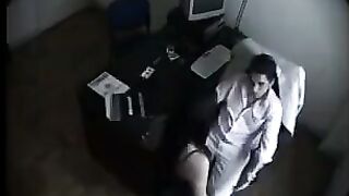 A spy camera has been installed in a massage cabin. Don't look!