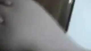 Negro man shoots his ass with an ex-girlfriend in a homemade video