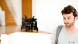 Sexy brunette Veronika Avluv gets fucked by two cocks hardcore