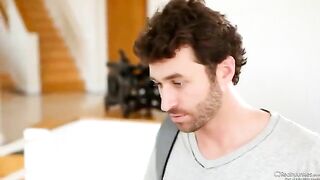 Sexy brunette Veronika Avluv gets fucked by two cocks hardcore