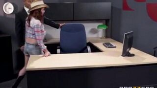 An Asian guy fucks his secretary at their workplace