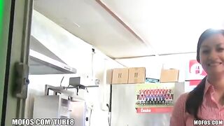 A hot woman is fucking to get some money