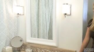 The husband fucks his wife in the bathroom, she’s very glad
