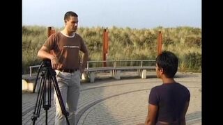 An Indian woman is having fun with two guys at the same time