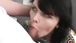 The husband caught his wife watching porn with her skirt up