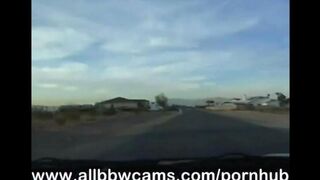 The fat woman spreads her legs and a man puts his dick in there