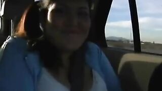 The fat woman spreads her legs and a man puts his dick in there