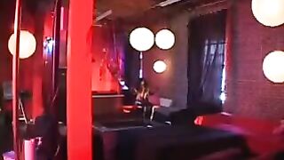 Black woman in a latex suit rides like a slut, showcasing rough anal action