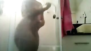 The huge ass franchise was barely framed in the shower, and it was fantastic