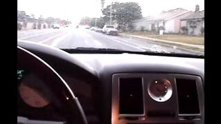 Nikki made a blowjob right in the car, it was quite a risky spot