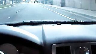Nikki made a blowjob right in the car, it was quite a risky spot