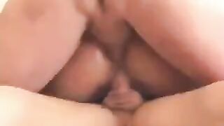 Babe fucked by two guys while her husband was at home