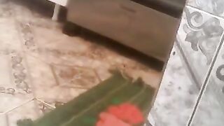 A black woman has sex with only one guy in this homemade scene