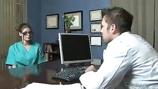Perverted nurses fuck with patients in the hospital, breaking professional boundaries