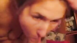 The guy finished up the girl in her mouth, it was amazing homemade sex