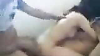 Two members at once fucked a young Asian, showcasing intense energy