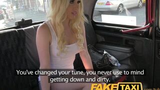 The blonde was late for work, so she had to pay the price