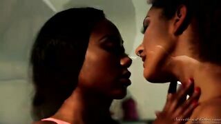 Two black pussies show how they love to lick and fuck