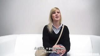 Czech girl with a nice figure fucked at the casting