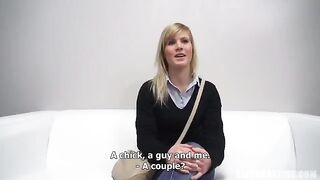 Czech girl with a nice figure fucked at the casting