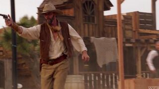 The cowboy punished a girl but the penis licked her clitoris with passion