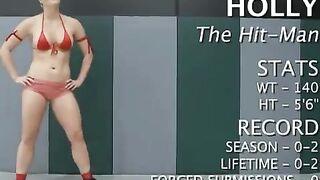 The blonde struggles with a thick strap-on, her desire overwhelming