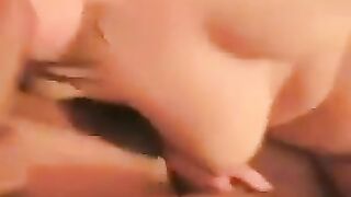 Babe spread her legs to show everyone her shaved pussy with a clitoris