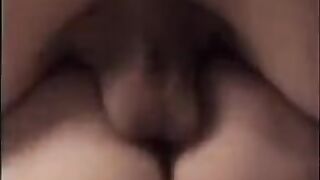 A young cute girl is fucking with a guy in the camera