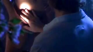 Night sex in foggy weather with a romantic tone