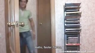 Young guy makes amateur porn with a pretty girl