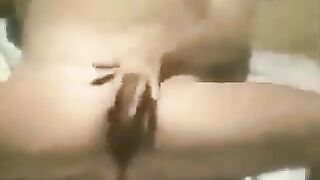 Hot masturbation on the public beach with hidden camera