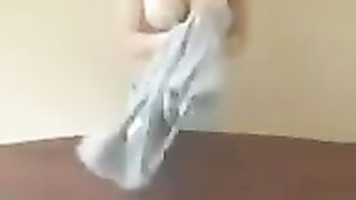 A chick with big milk teaches the master class