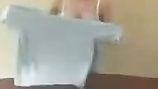 A chick with big milk teaches the master class