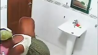 Girls just do not know about the camera in the bathroom