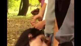 Four girls have been attacked and raped in all their holes right on the street