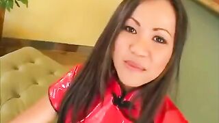 A Korean woman has sex with two guys in an intense threesome