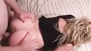 A man fucked a beautiful point of his wife at home