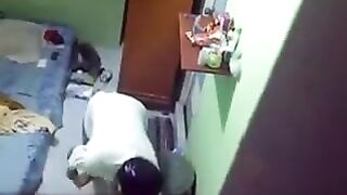 Spy camera installed in the room of a girl in the hostel to peep at her