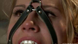 A girl is tied up and used as a slave