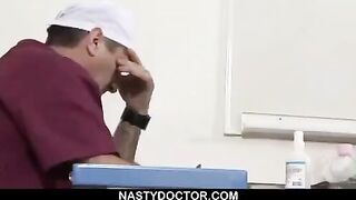 The doctor used a pussy extender on his patient in the hospital
