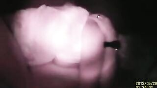 A hole in the wall allowed sex with an appetizing neighbor