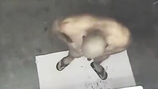 A hot naked guy was filmed in the shower with a hidden camera