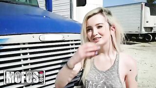 The sexy babe Lexi Lore asked Jesse Black to fuck her in his truck