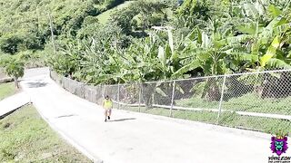 Run repeats pushed the tits PAWG in the swamp, and then fucked
