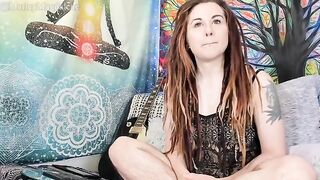 A funny hirsute girl got undressed and brought herself to orgasm