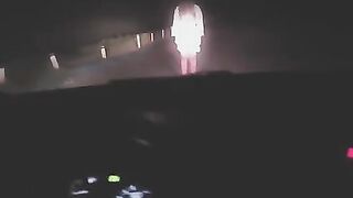 A sexy woman was exercising outdoors when a strange guy approached her